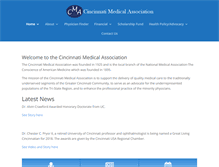 Tablet Screenshot of cincinnatimedicalassociation.net